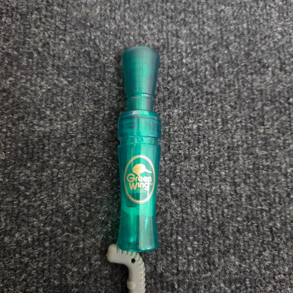 Ducks Unlimited Greenwing Duck Call Translucent Emerald Green Vintage Hunting